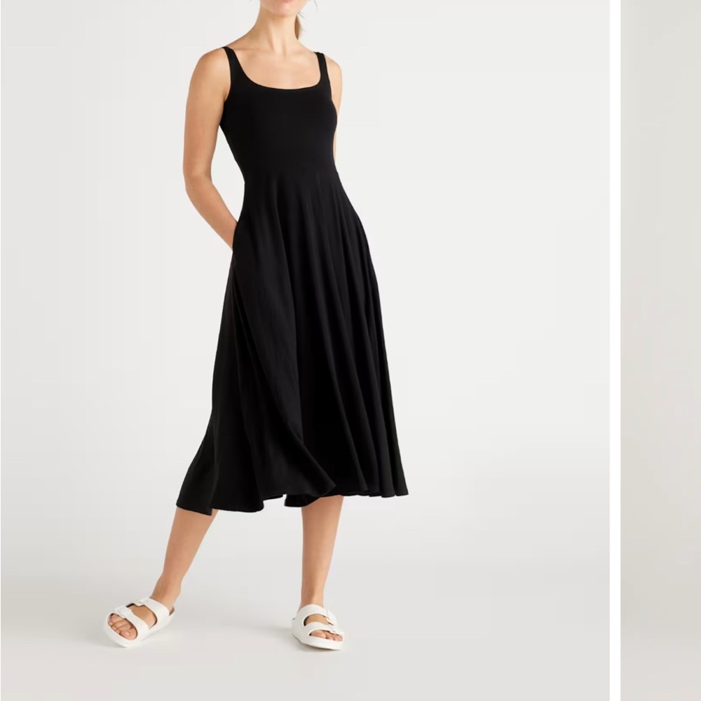 Quince Tencel Jersey Fit & Flare Dress